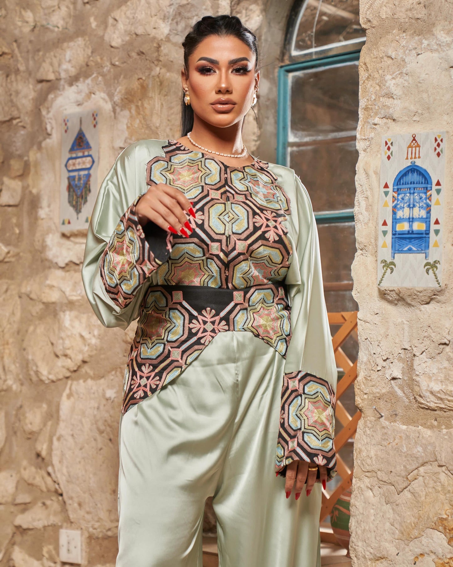 Konouz embroidery jumpsuit