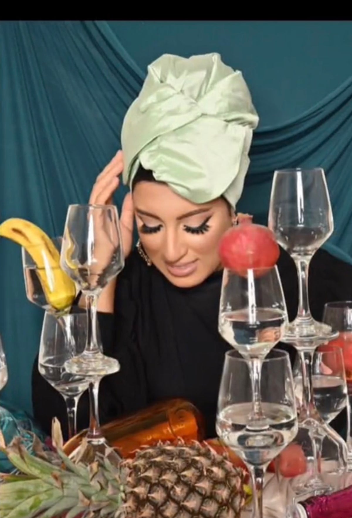 Taffeta wire turban