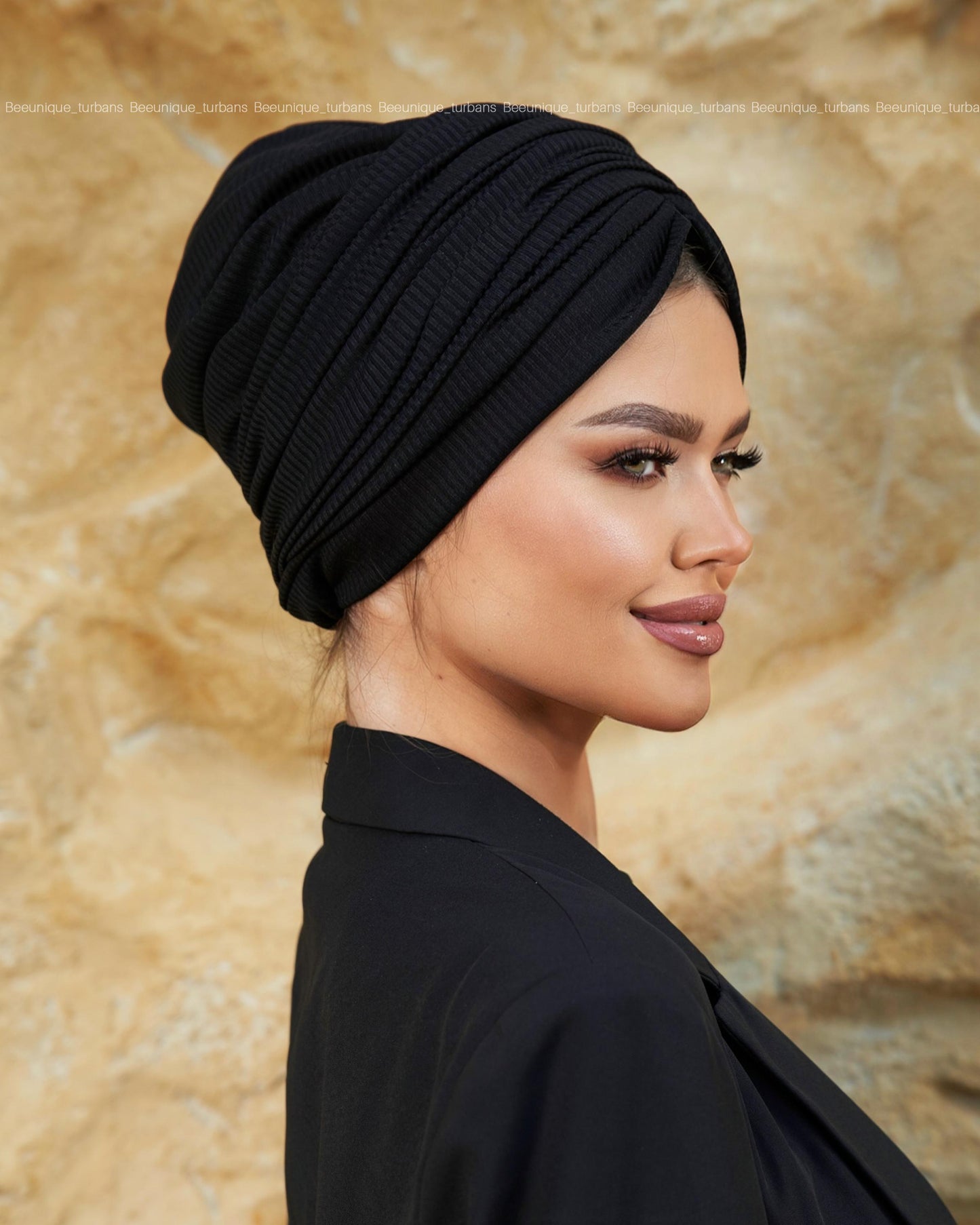 Draped  striped turban