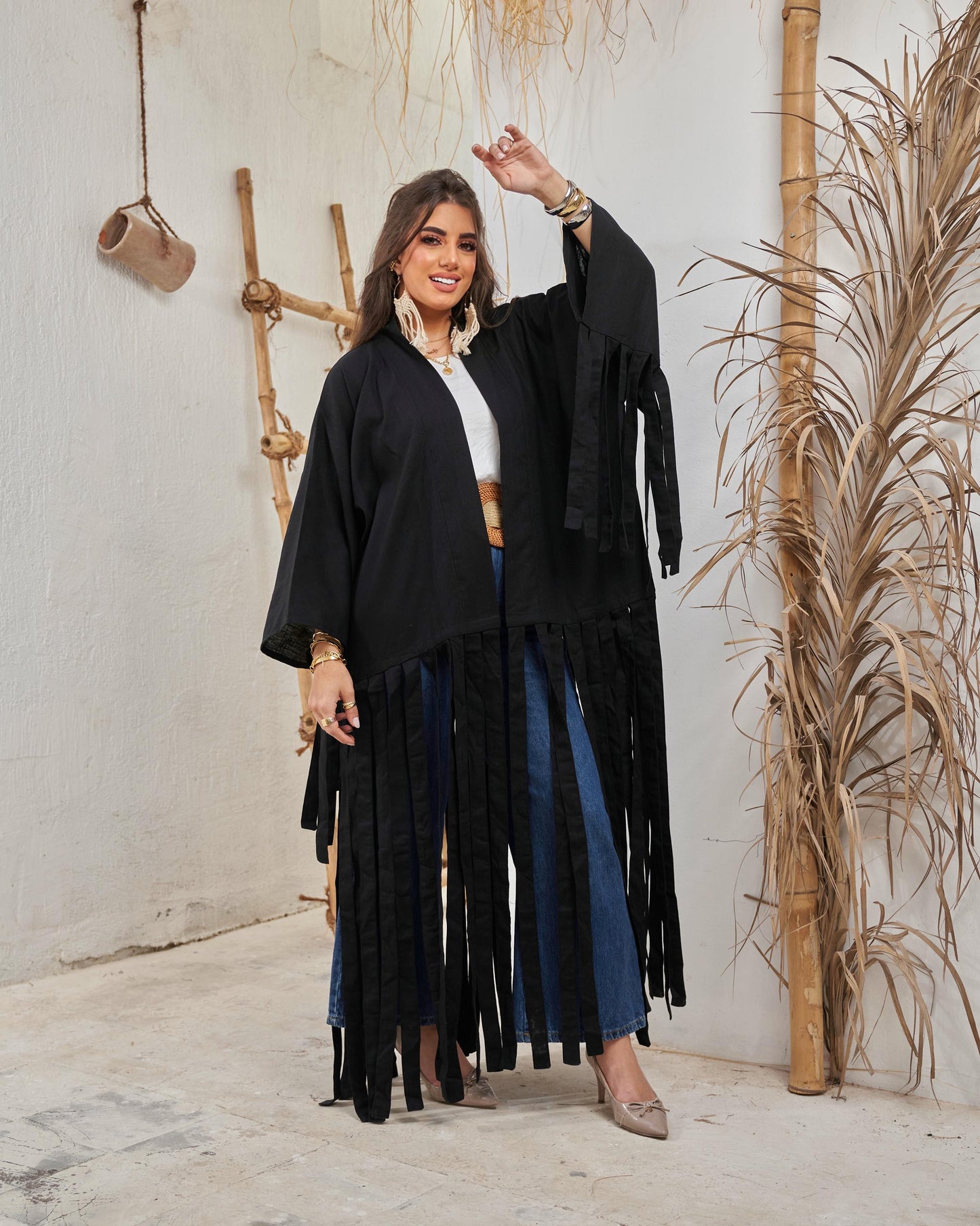 fringe kimono