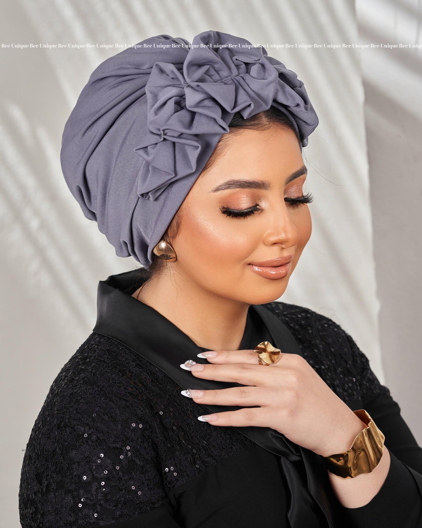 Fluffy Lycra turban