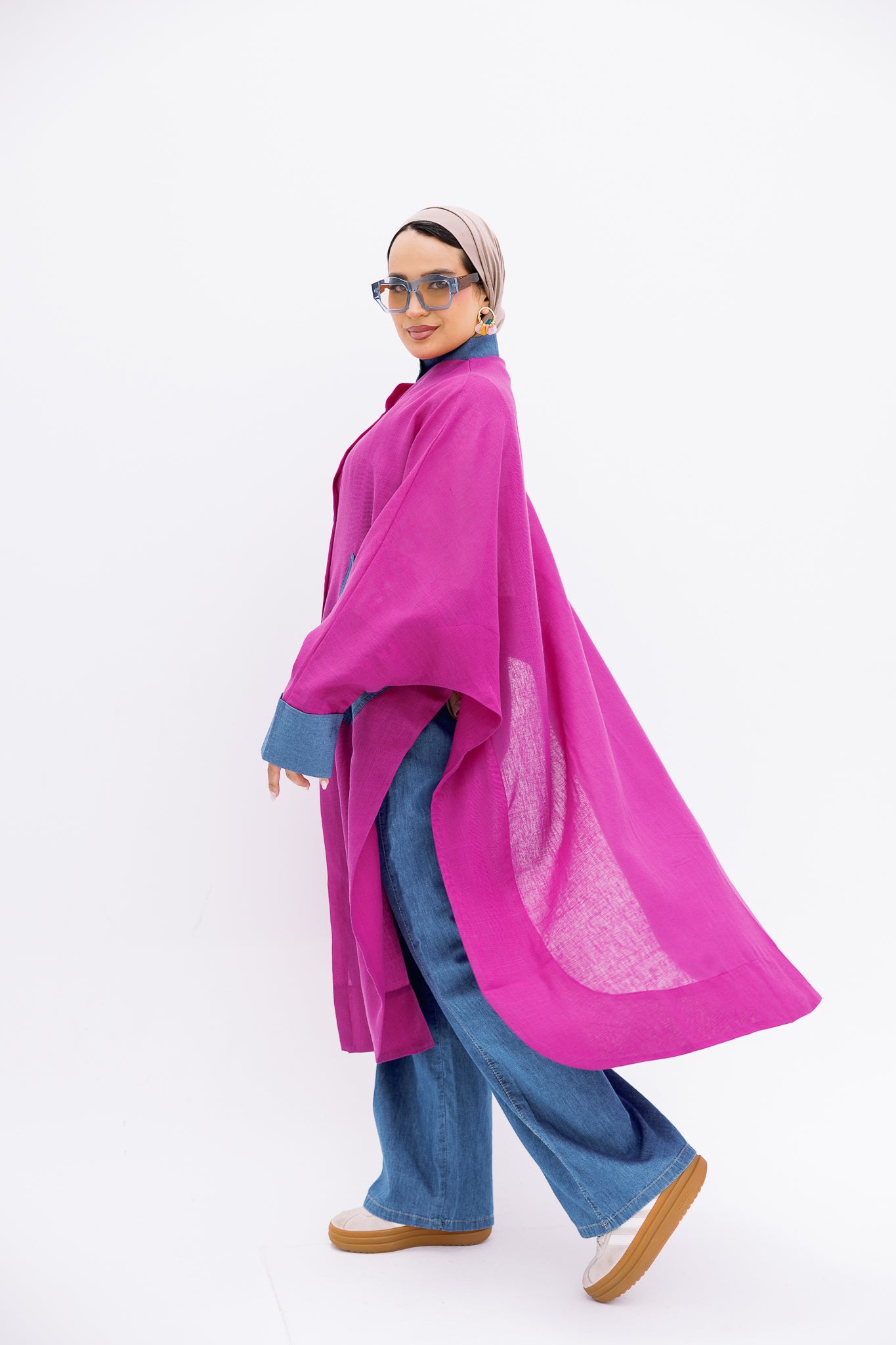 Linen long shirt