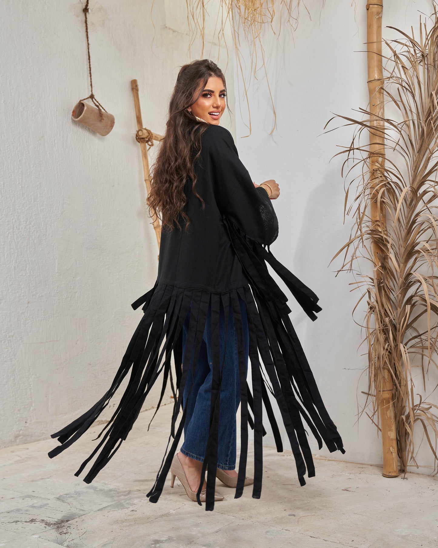 fringe kimono