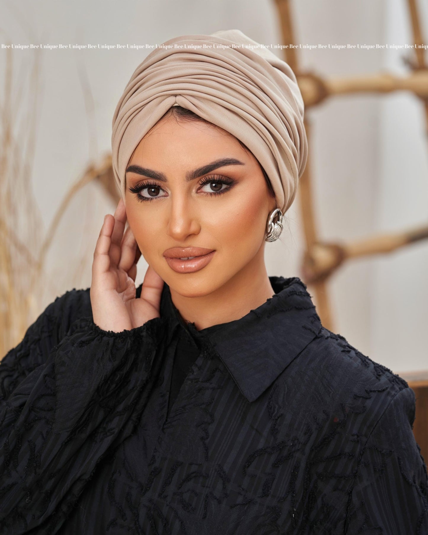 Draped Lycra turban