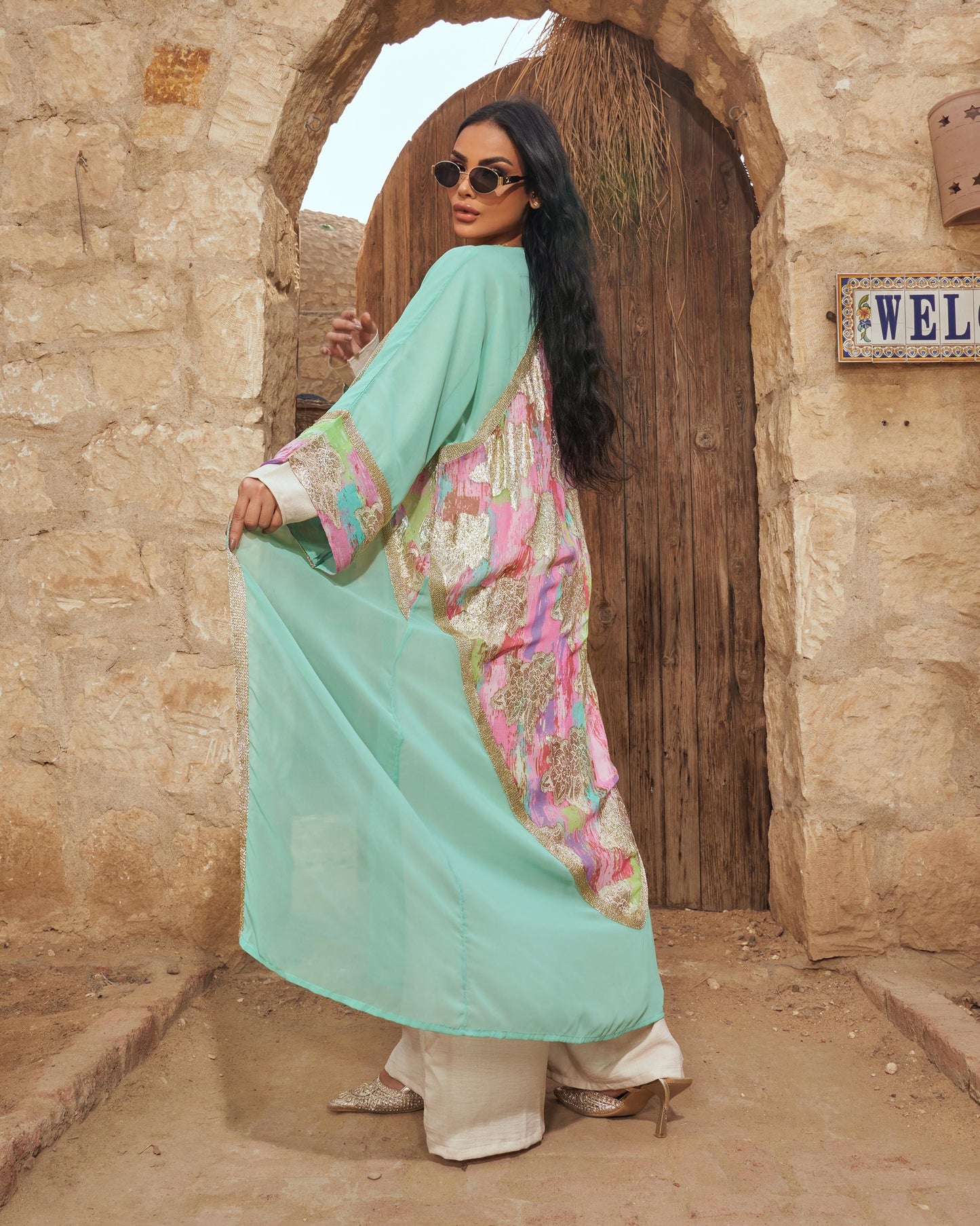 Konouz chiffon cardigan