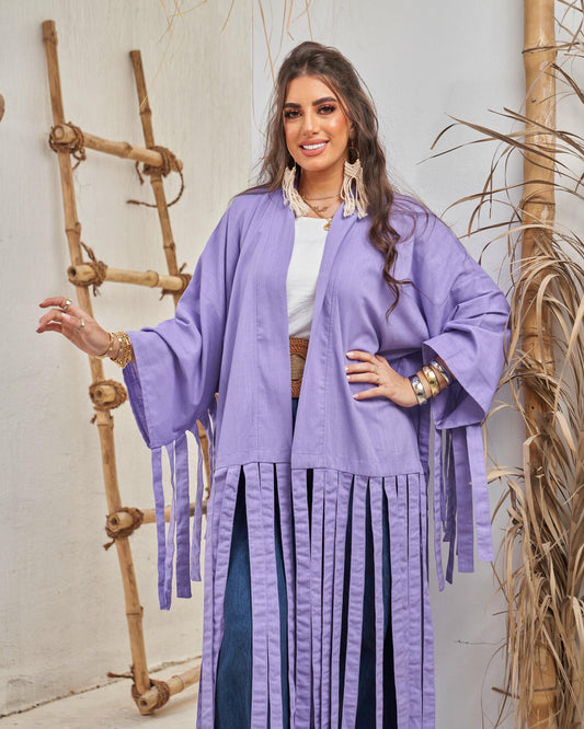 Fringe kimono