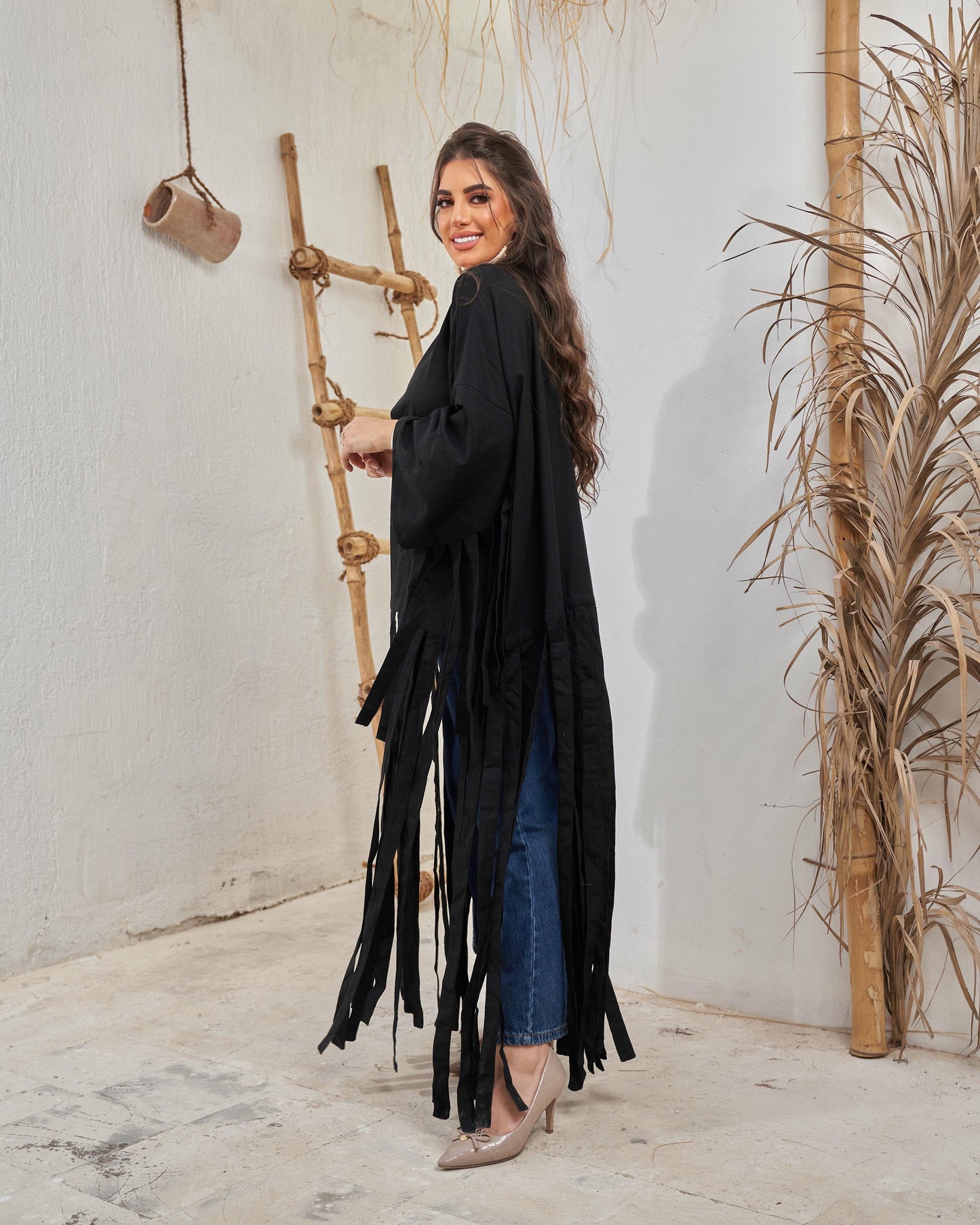 fringe kimono