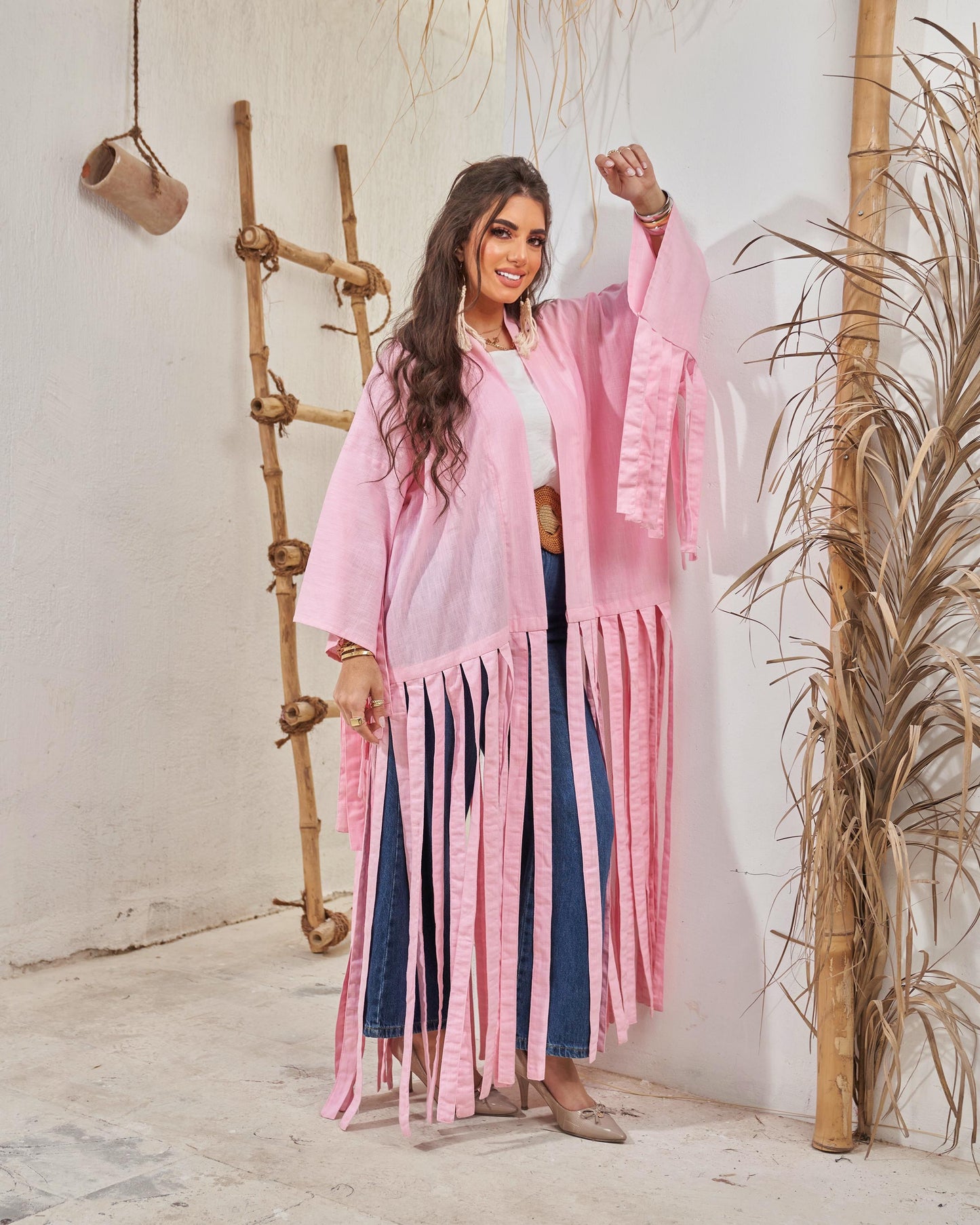 Fringe kimono
