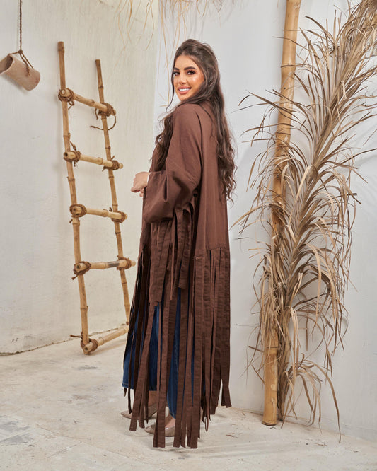 Fringe kimono