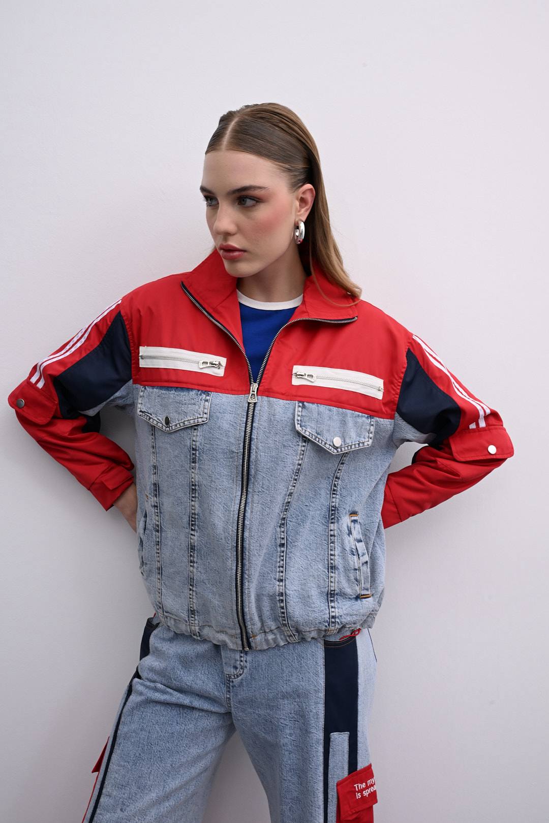 Denim suit