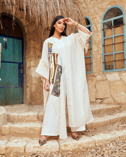 Konouz linen abaya