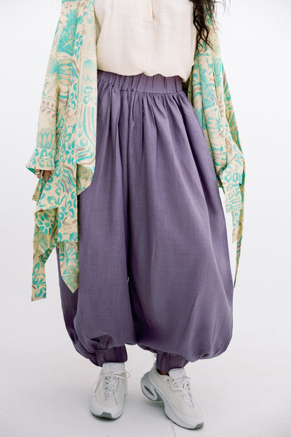 Balloon linen pants