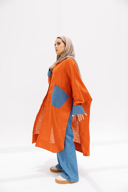 Linen long shirt