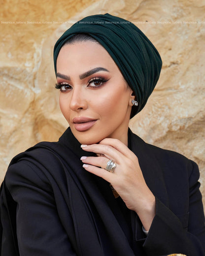 Draped  cotton turban