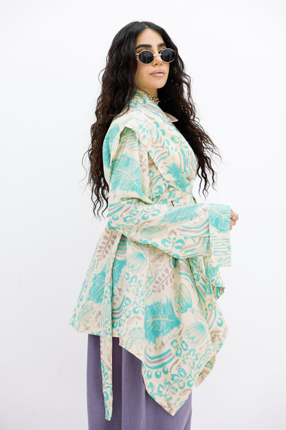 Aqua Bloom Cardigan