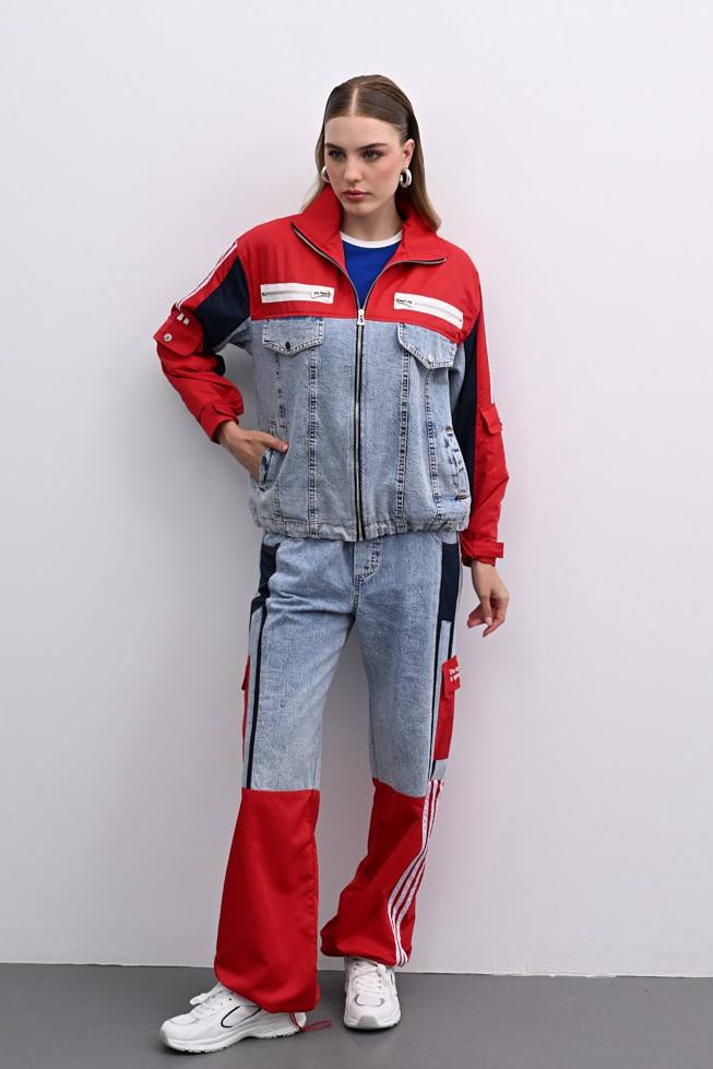 Denim suit