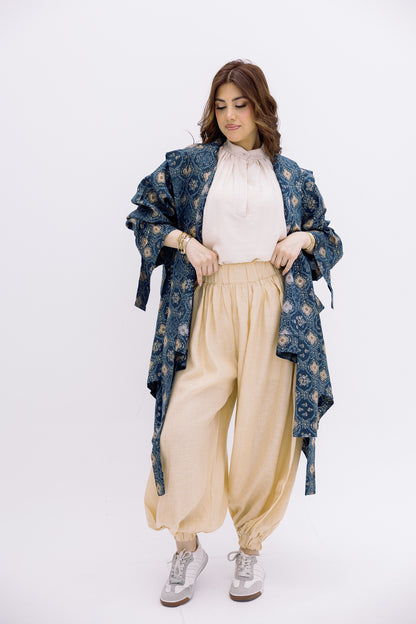 Balloon linen pants
