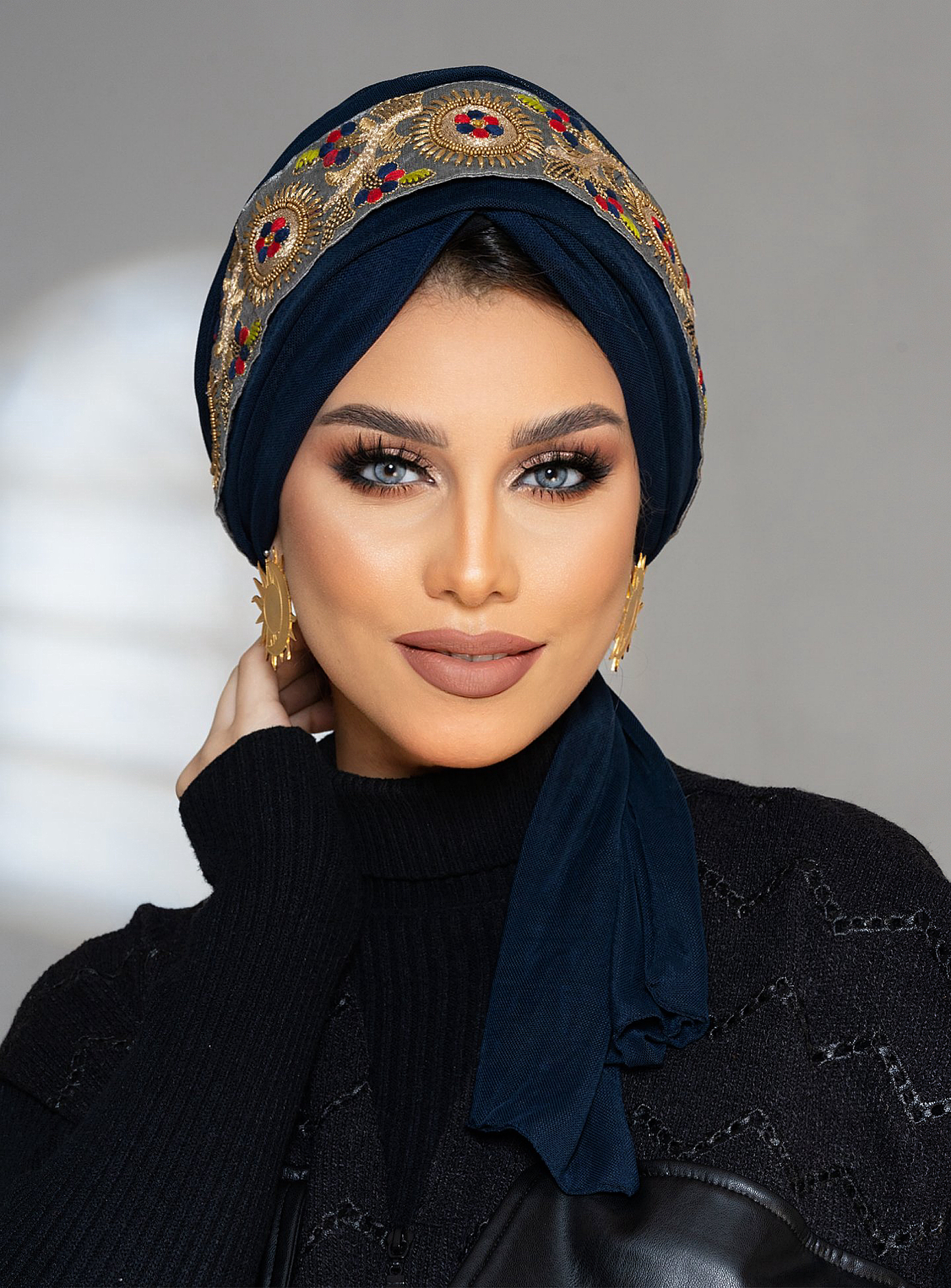 Scarf tulle turban