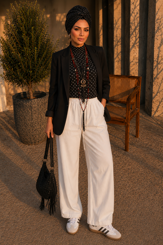 Straight Leg Denim Pants