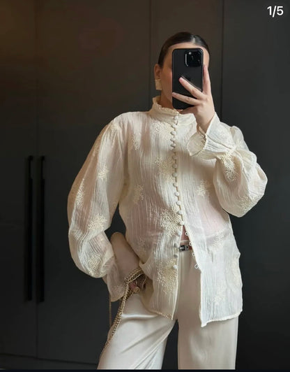 Ivory Whisper Blouse