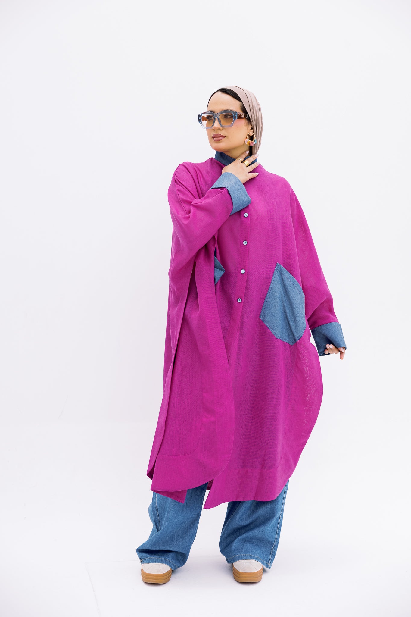 Linen long shirt