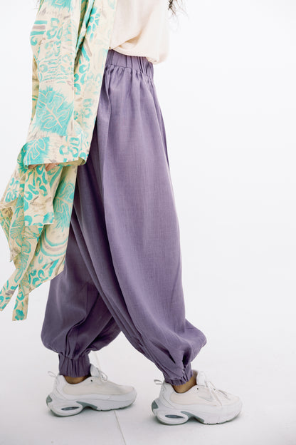 Balloon linen pants