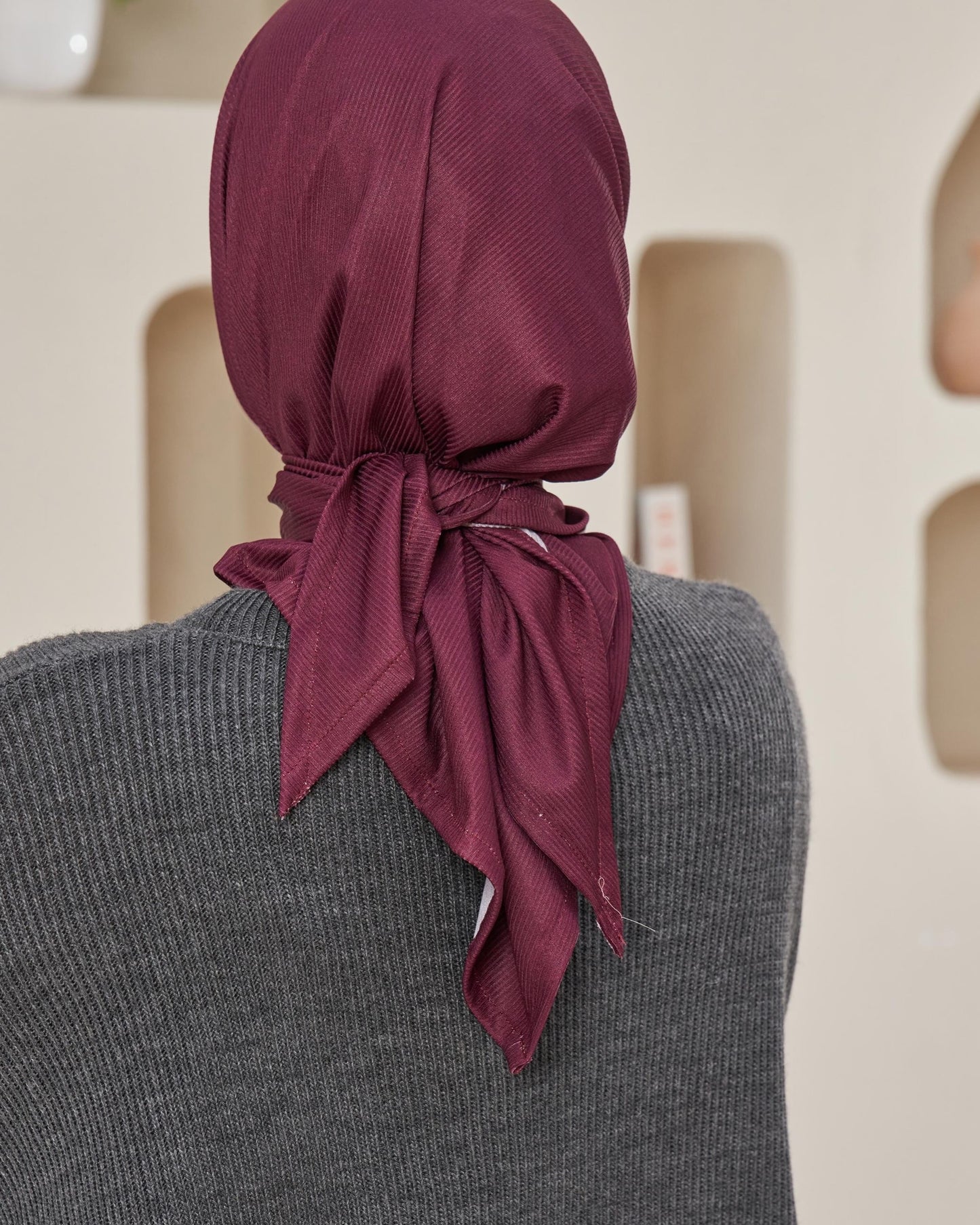 Striped triangle scarf