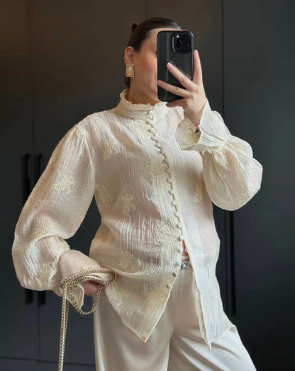 Ivory Whisper Blouse