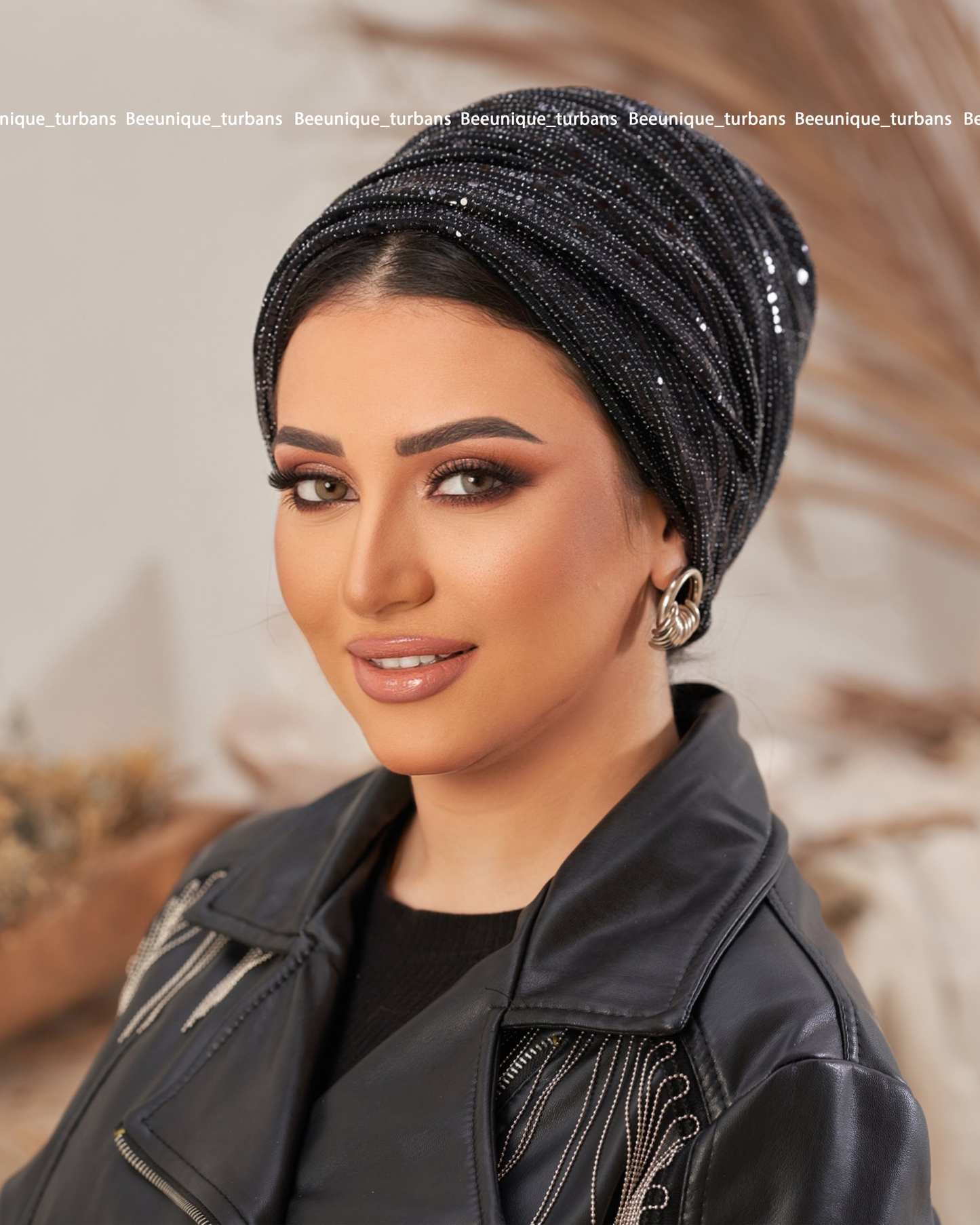 Draped soirée turban