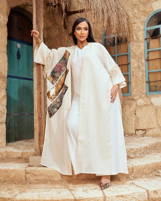 Konouz linen abaya