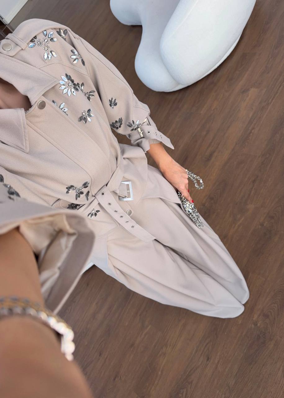 Embellished Taupe Set