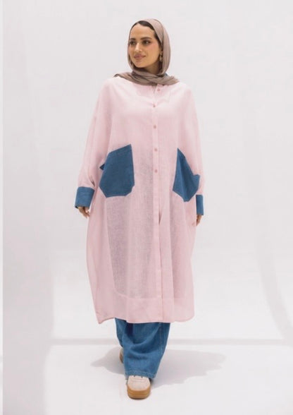 Linen long shirt
