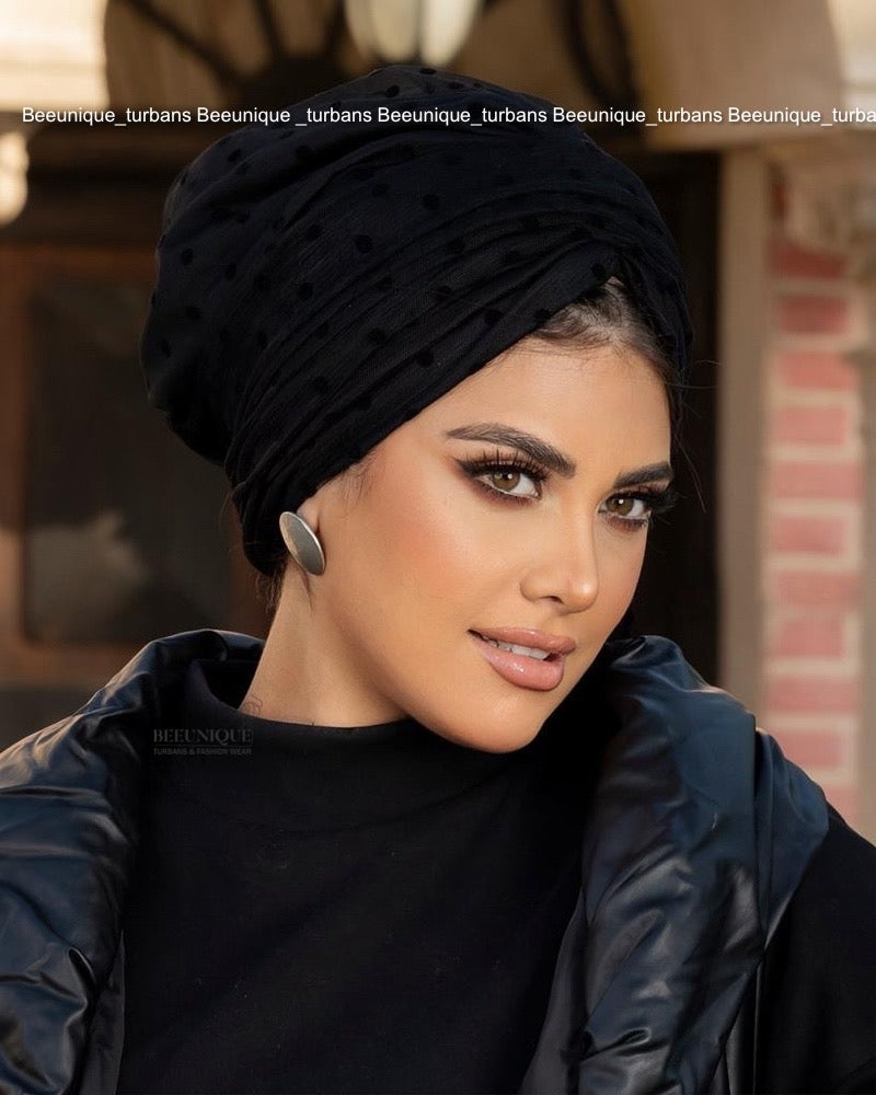 Scraf tulle turban