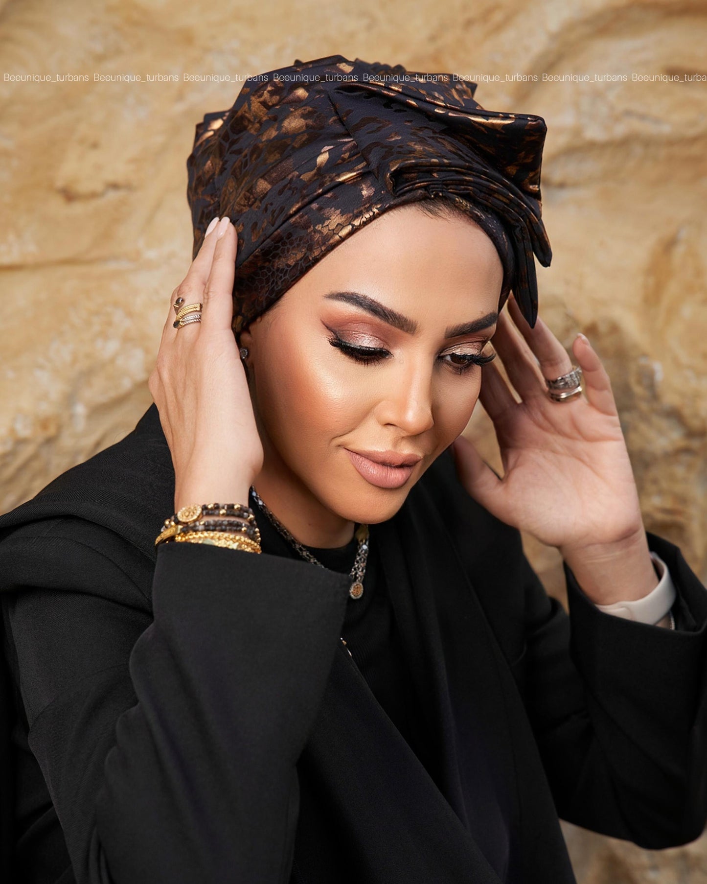 Triple bow turban
