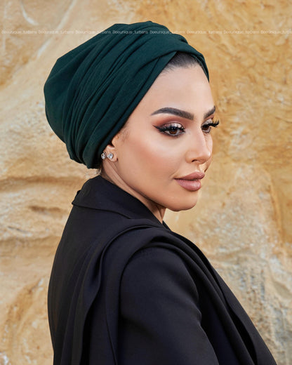 Draped  cotton turban