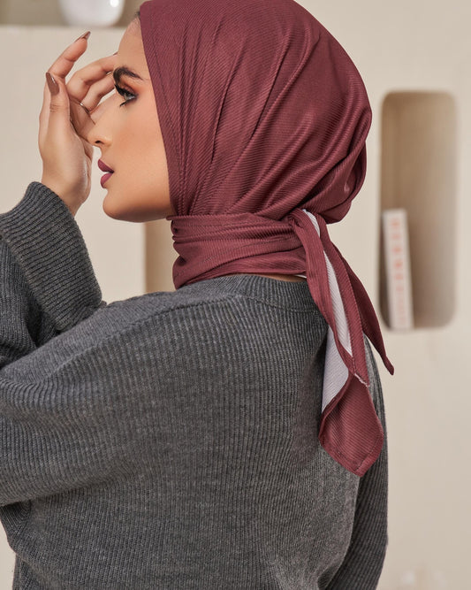 Striped triangle scarf