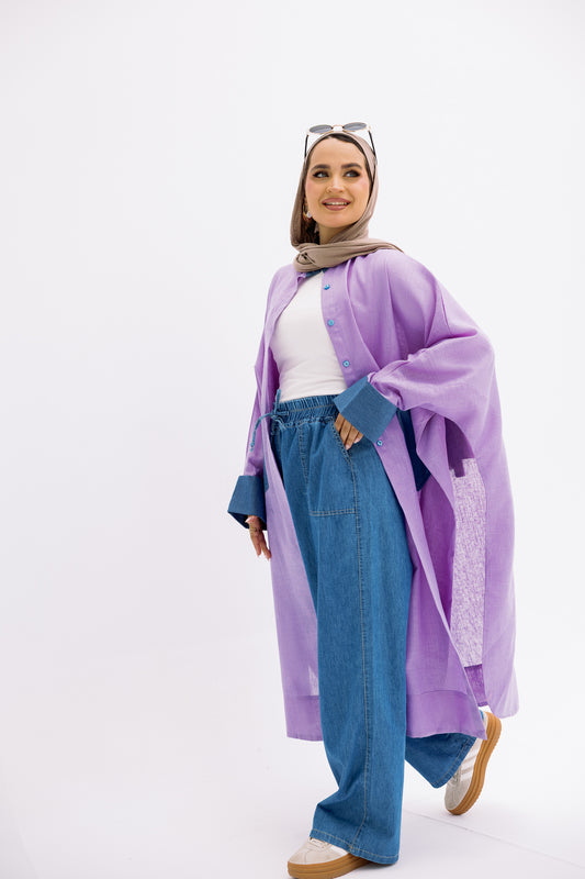 Linen long shirt