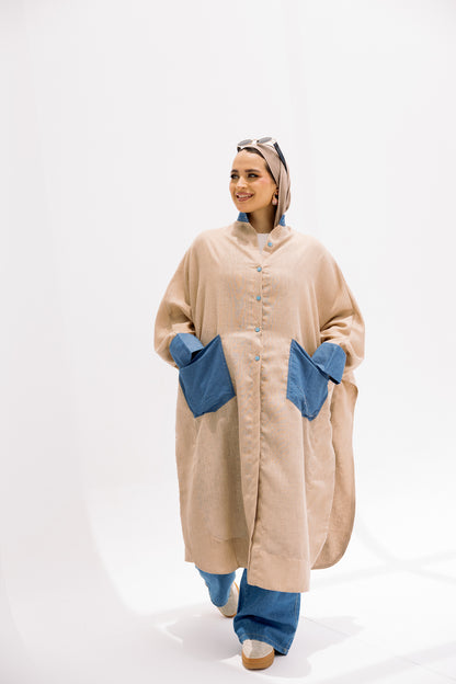 Linen long shirt