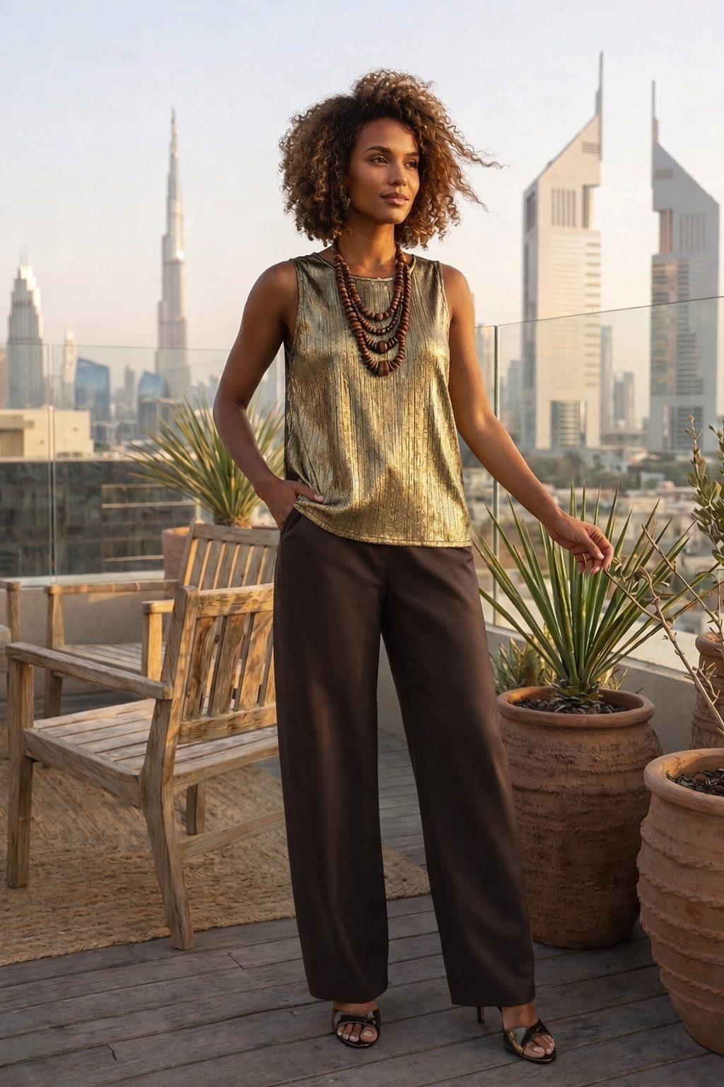 Shimmer top