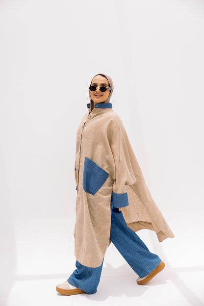 Linen long shirt