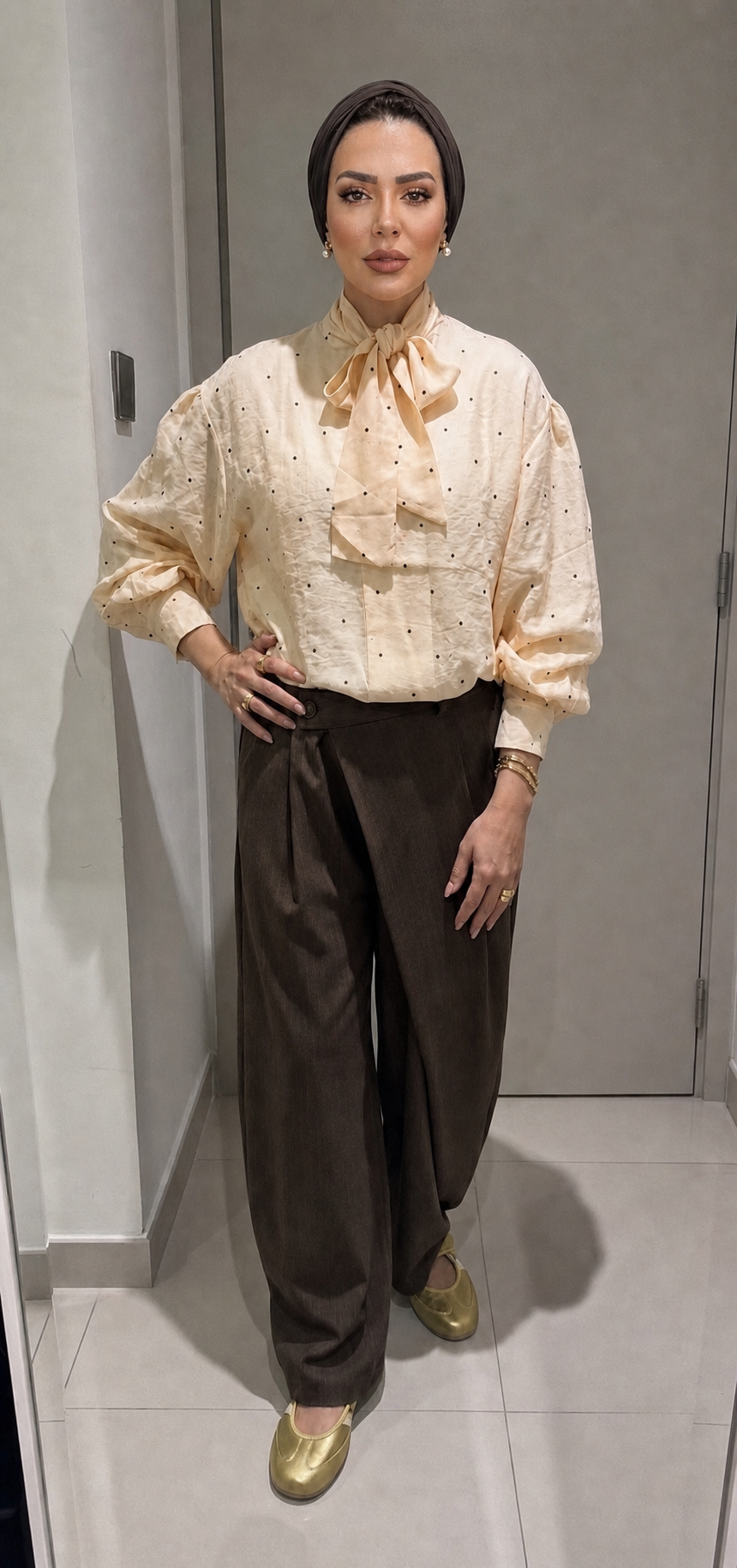 Polka dots blouse