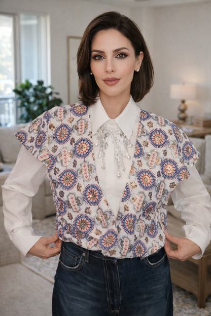 embroidered vest