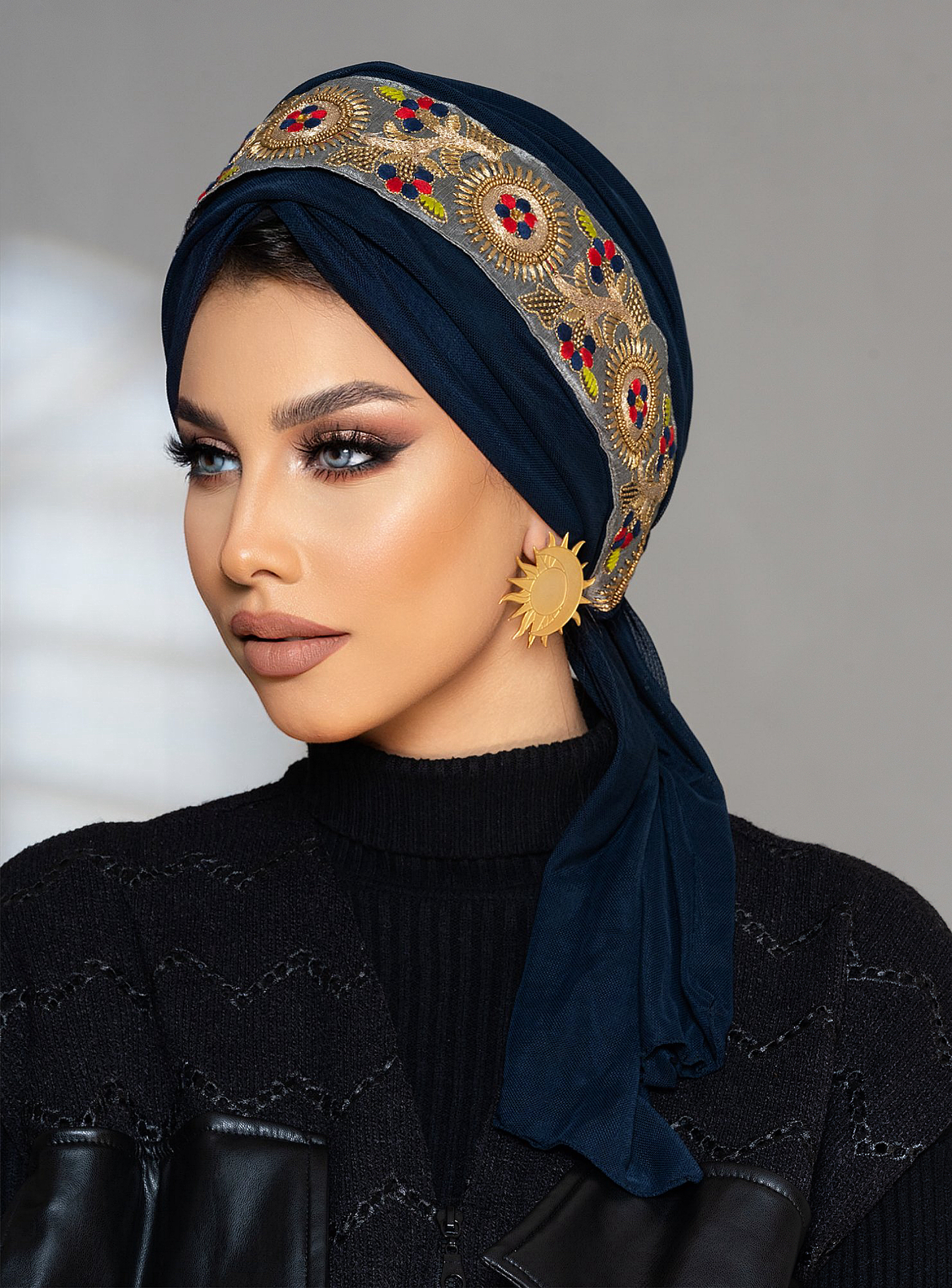 Scarf tulle turban