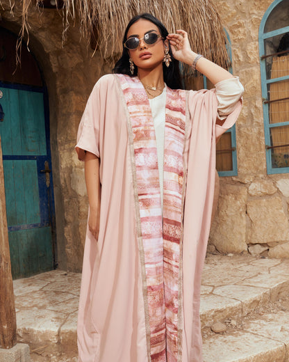 Konouz peach abaya