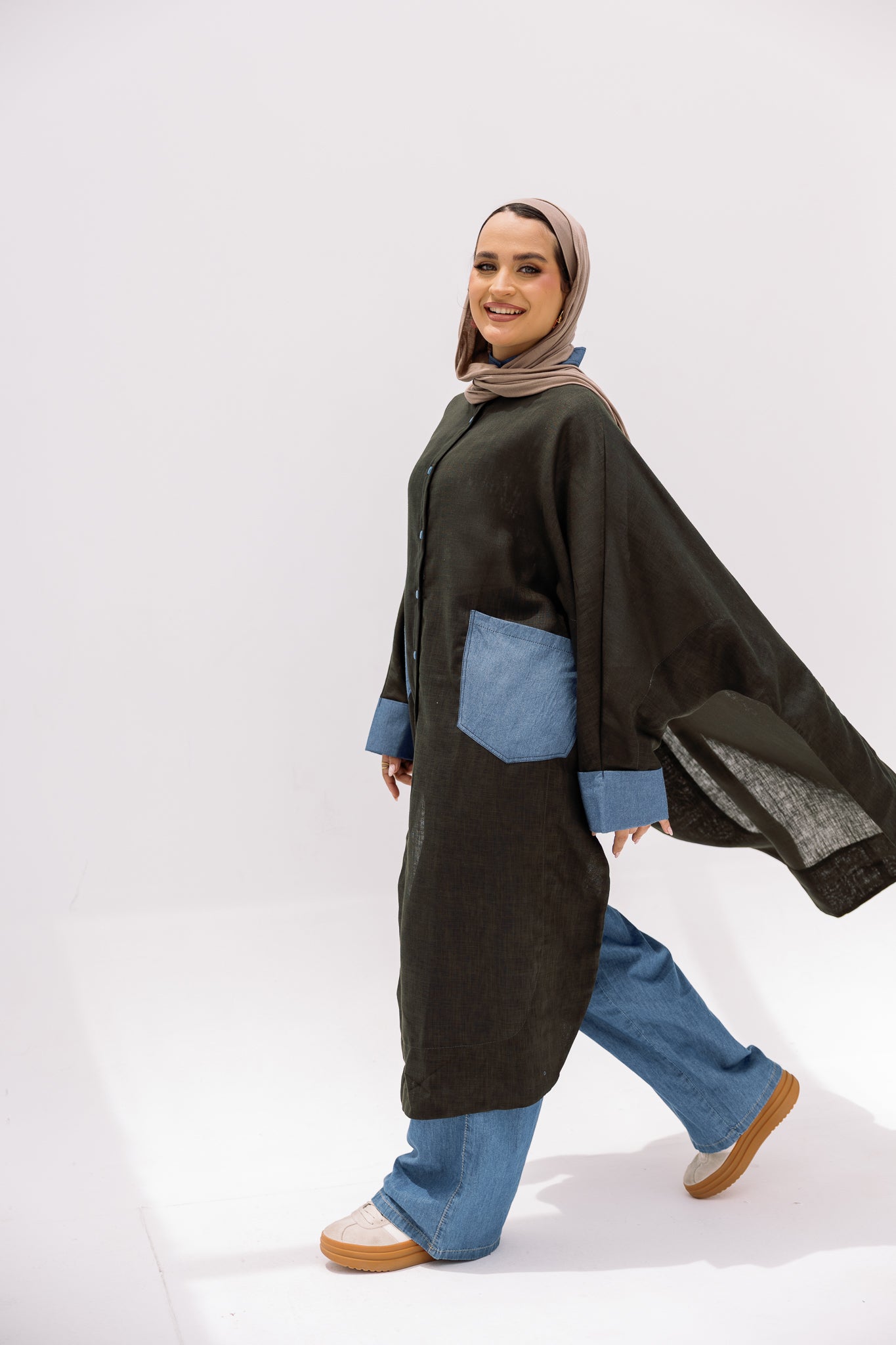 Linen long shirt