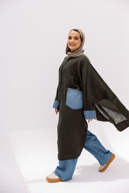 Linen long shirt