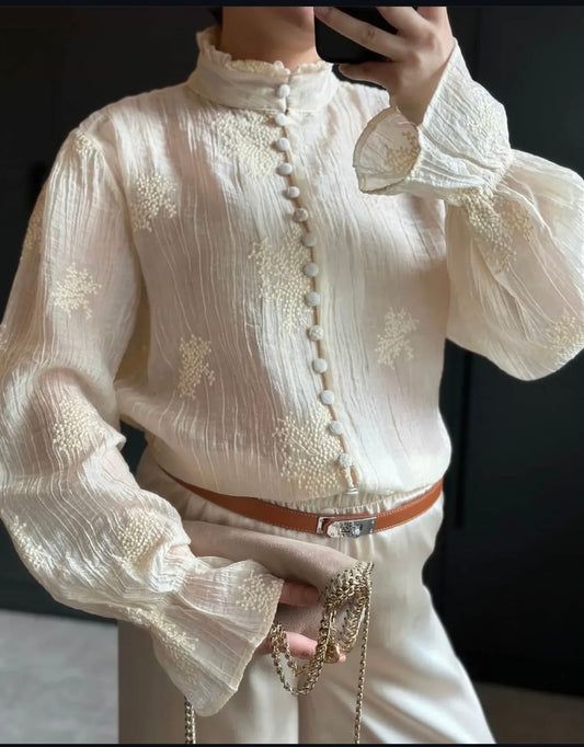 Ivory Whisper Blouse