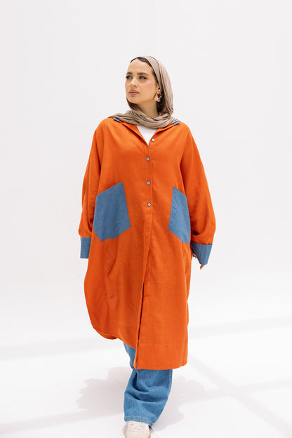 Linen long shirt