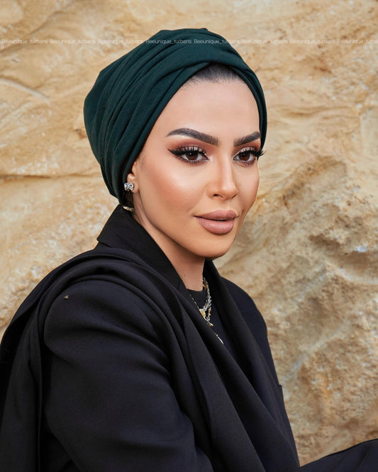 Draped  cotton turban