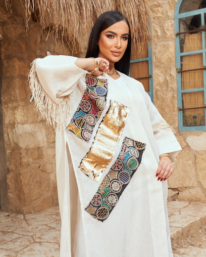 Konouz linen abaya
